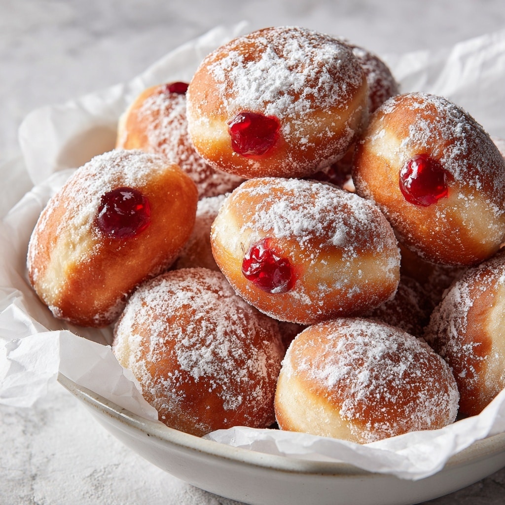 Irresistible Sufganiyot: Delightful Jelly Doughnuts at Home Recipe - Recipe Image