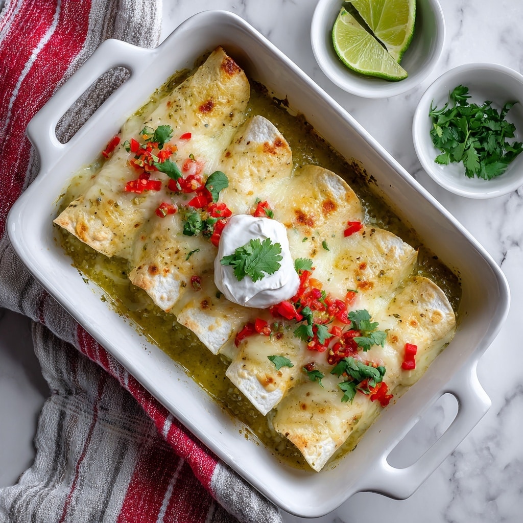Salsa Verde Chicken Enchiladas Recipe - Recipe Image