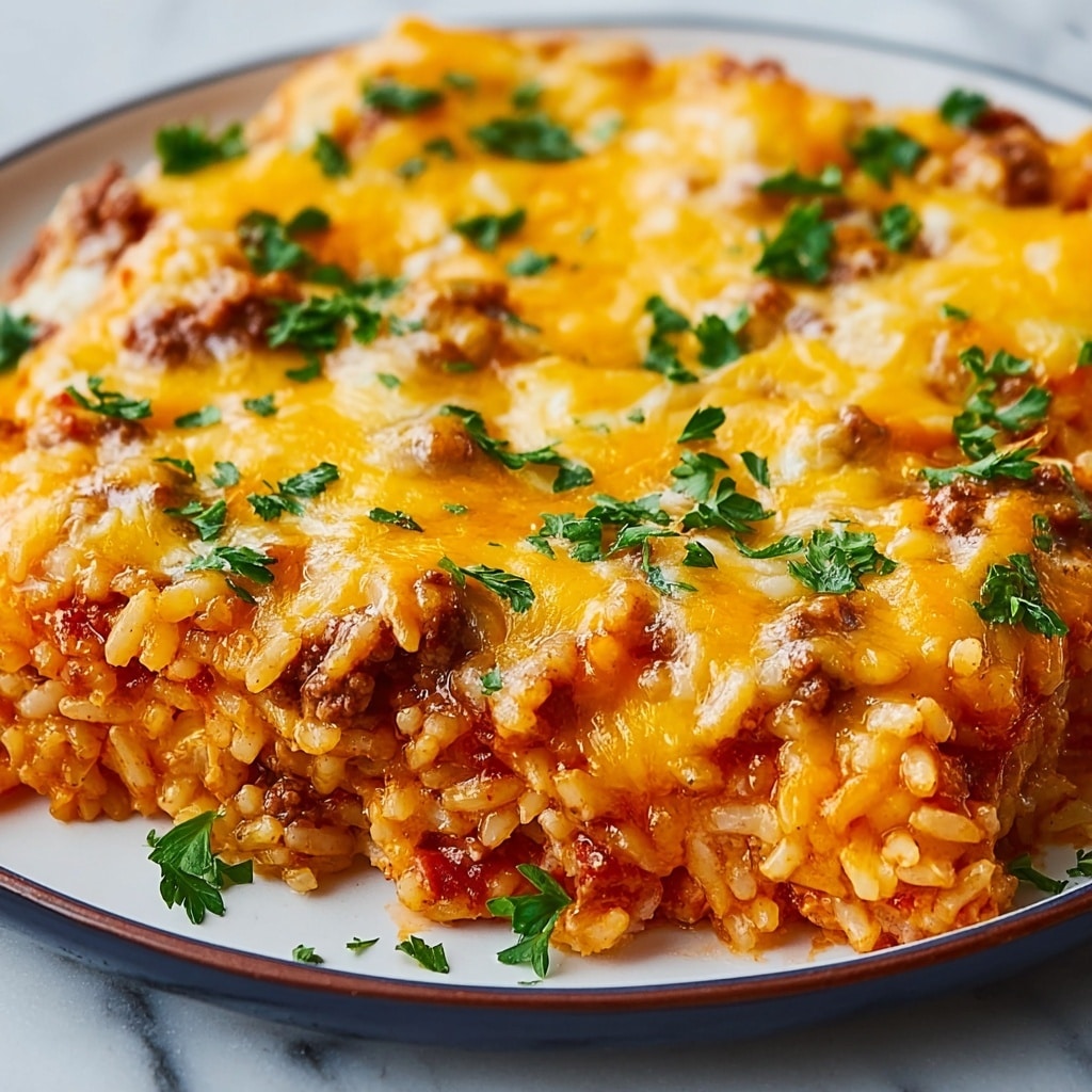 Vegetarian Pizza Casserole with White Beans and Rice Recipe - Recipe Image