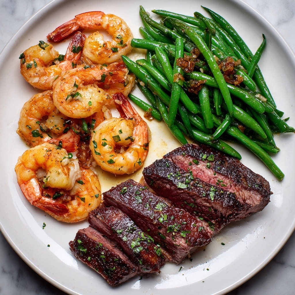 Garlic Butter Ribeye Steak and Shrimp Recipe - Recipe Image