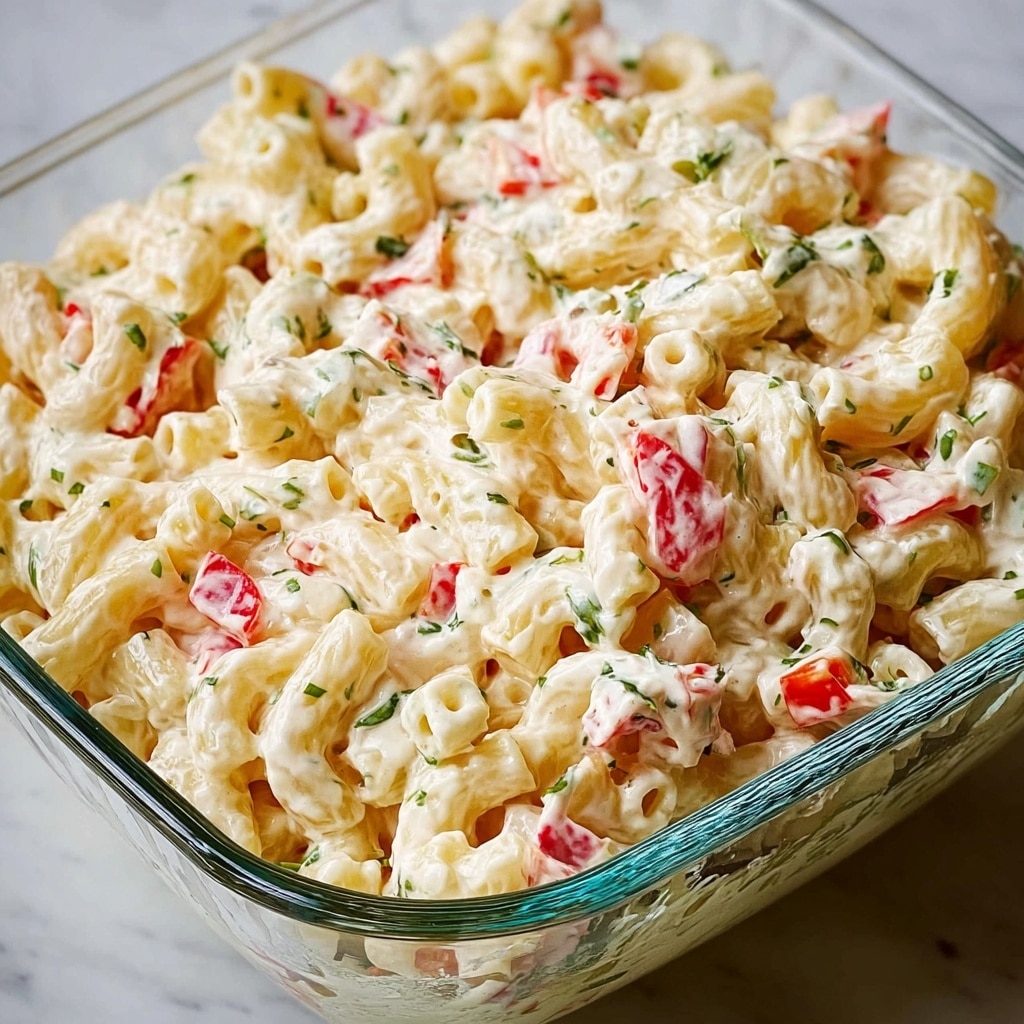 Cheddar Sour Cream Macaroni Salad: Deli-Style Comfort Recipe - Recipe Image