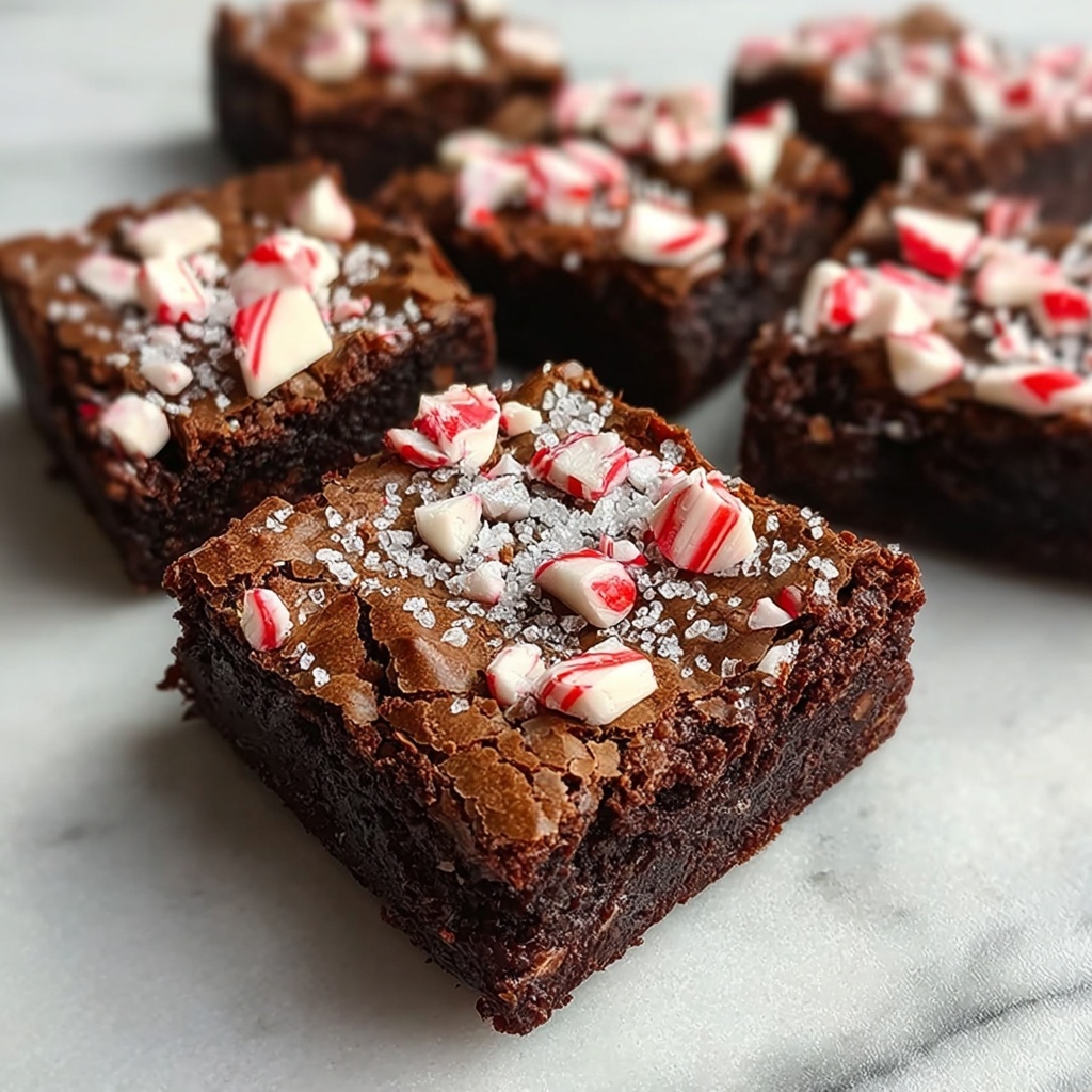 Peppermint Hot Chocolate Brownies Recipe - Recipe Image