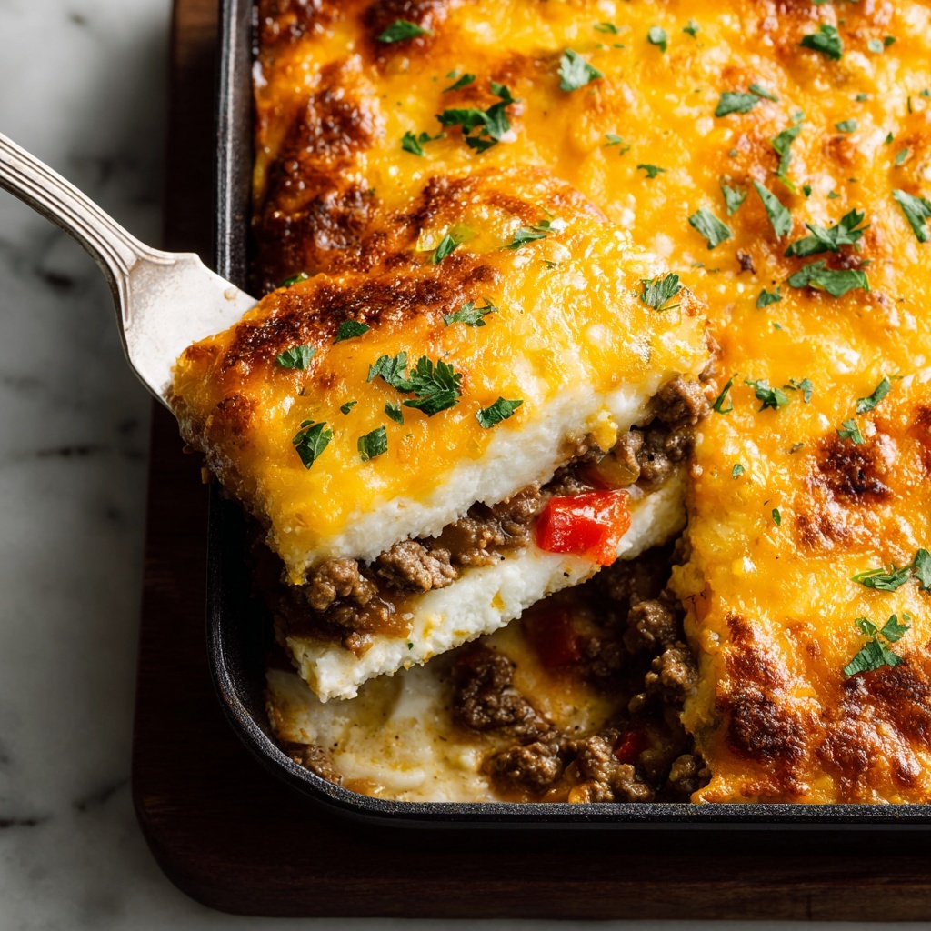 Cheesy Loaded Meatloaf Casserole Recipe - Recipe Image