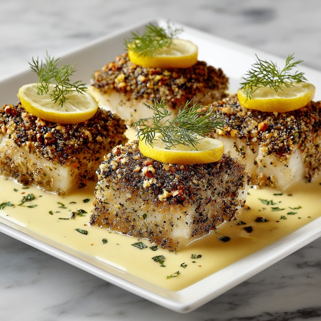 Baked Cod with Lemon-Dill Sauce Recipe - Recipe Image