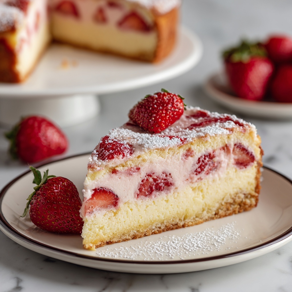 French Strawberry Cake Recipe - Recipe Image