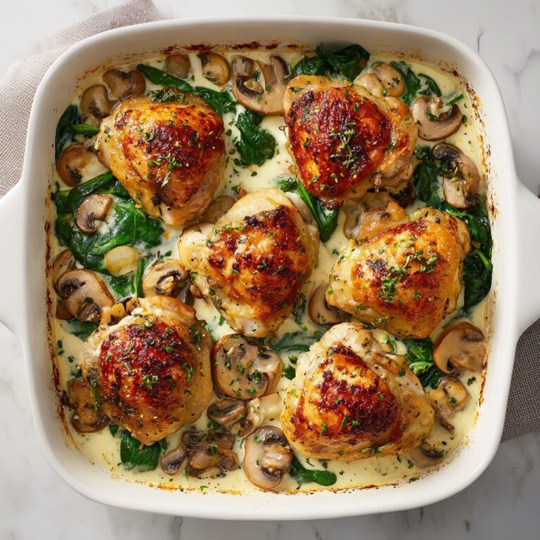 Chicken, Spinach, and Mushroom Low-Carb Oven Bake Recipe