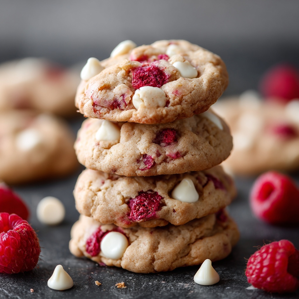 White Chocolate Raspberry Cookies Recipe - Recipe Image