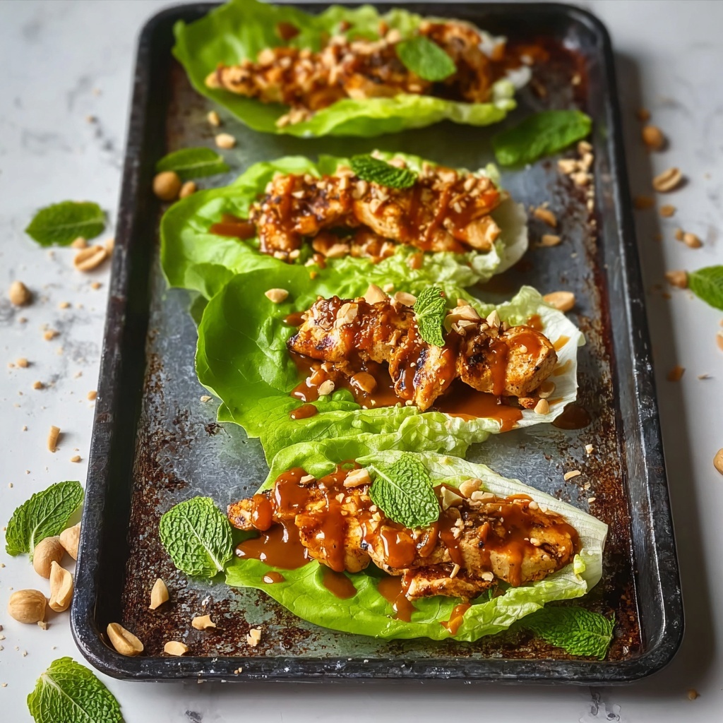 Peanut Chicken Lettuce Wraps Recipe - Recipe Image