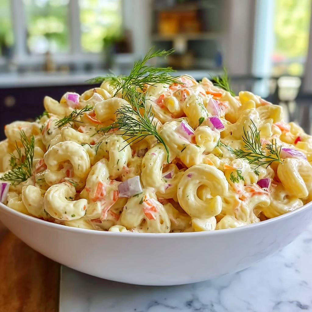 Classic Macaroni Salad with Avocado and Dill Recipe - Recipe Image