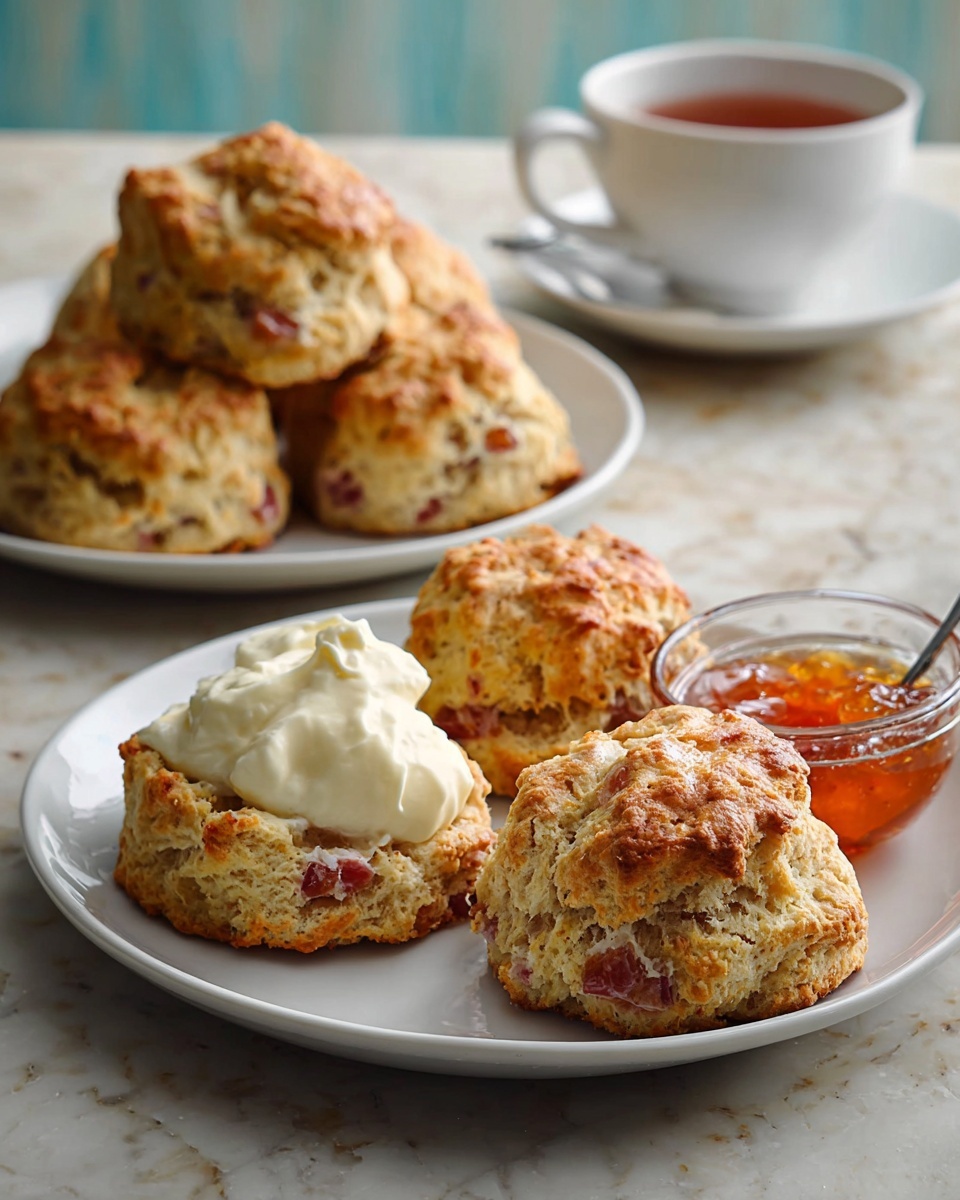 Rhubarb & Custard Scones Recipe - Recipe Image