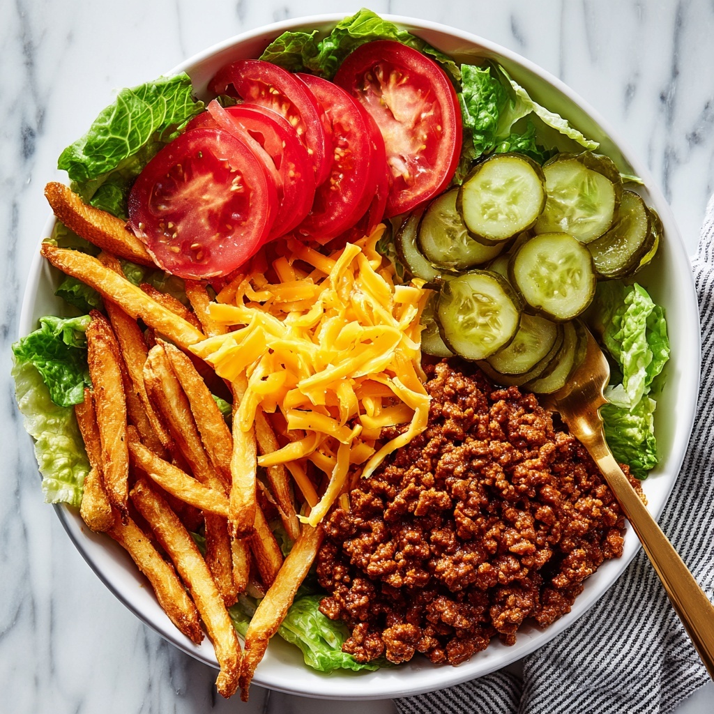Beef Burger Bowl with Roasted Sweet Potatoes and Creamy Sauce Recipe - Recipe Image