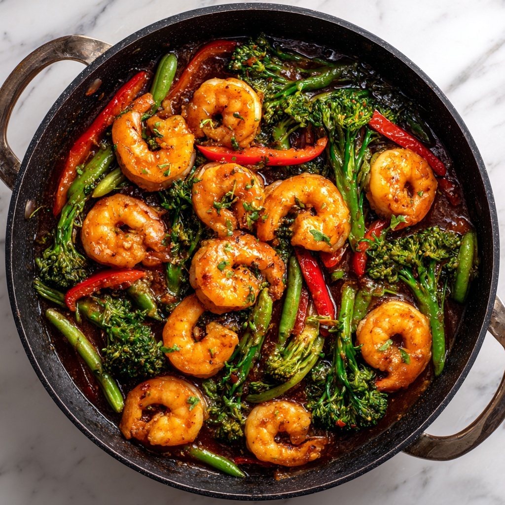 Honey Garlic Shrimp Stir Fry Recipe - Recipe Image