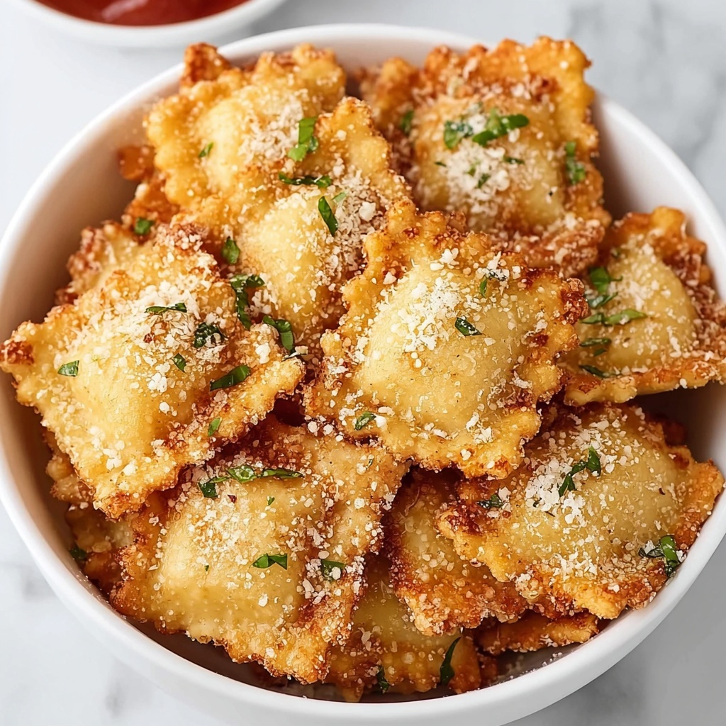 Crispy Fried Ravioli with Parmesan and Parsley Recipe - Recipe Image