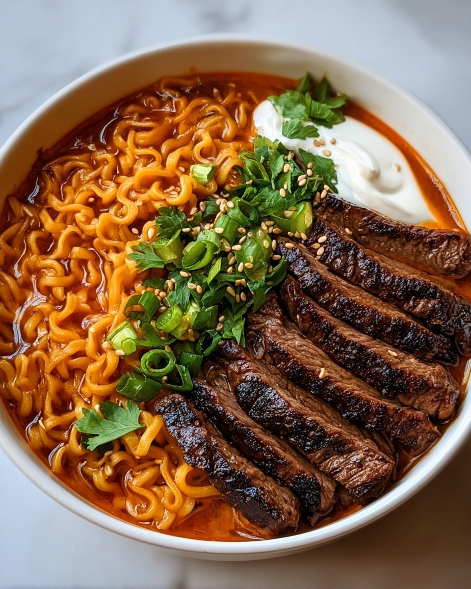 Spicy Korean Ramen Beef Recipe - Recipe Image