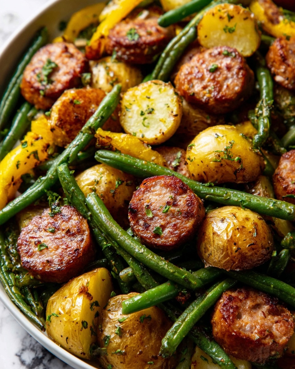 Air Fryer Sausage with Vegetables Recipe - Recipe Image