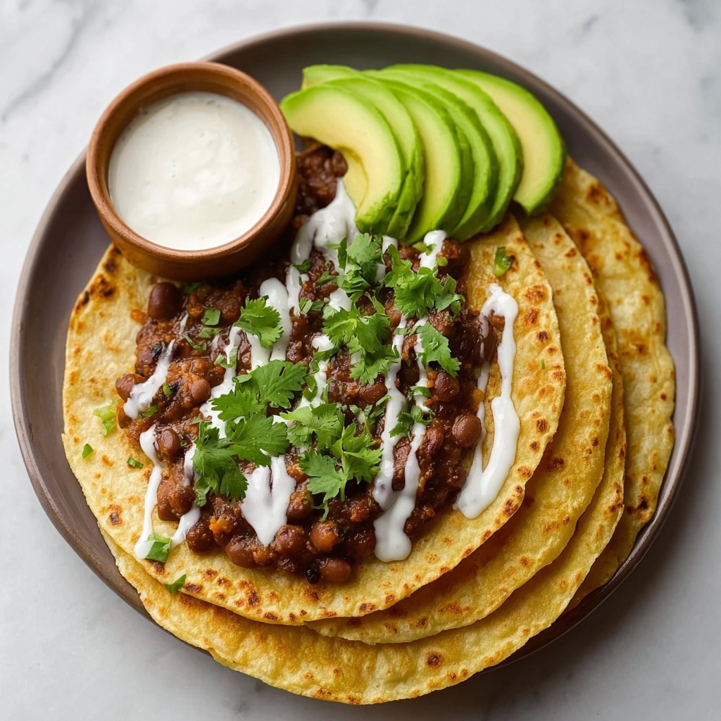 Honduran Flour Tortillas with Beans and Cream Recipe - Recipe Image