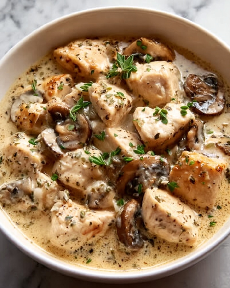 Creamy Mushroom Chicken and Wild Rice Soup Recipe - Recipe Image