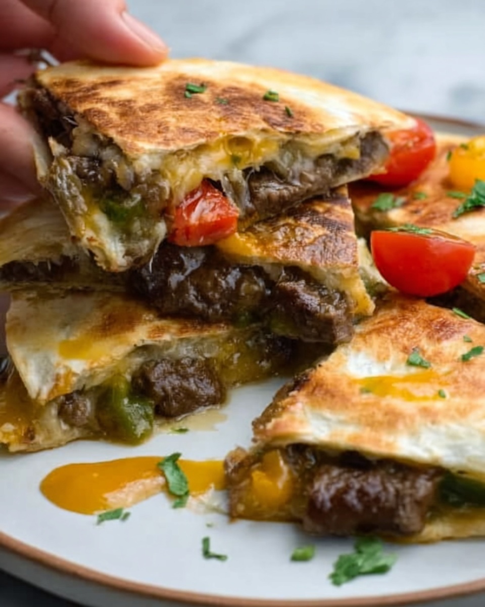 Chili Lime Steak Fajita Quesadillas Recipe - Recipe Image