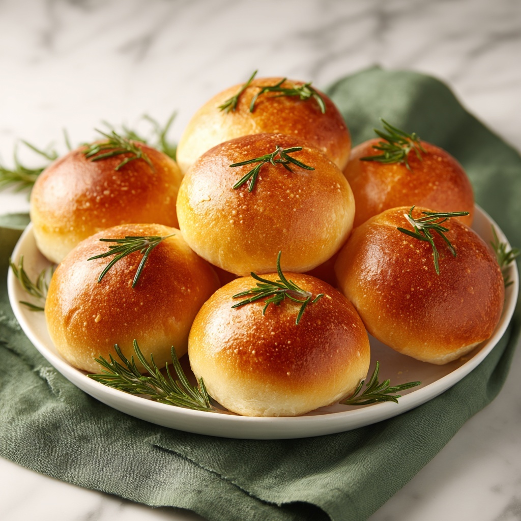 Grandma’s Rosemary Dinner Rolls Recipe - Recipe Image