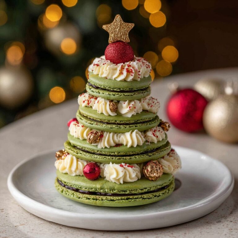 Christmas Tree Cake Macarons Recipe