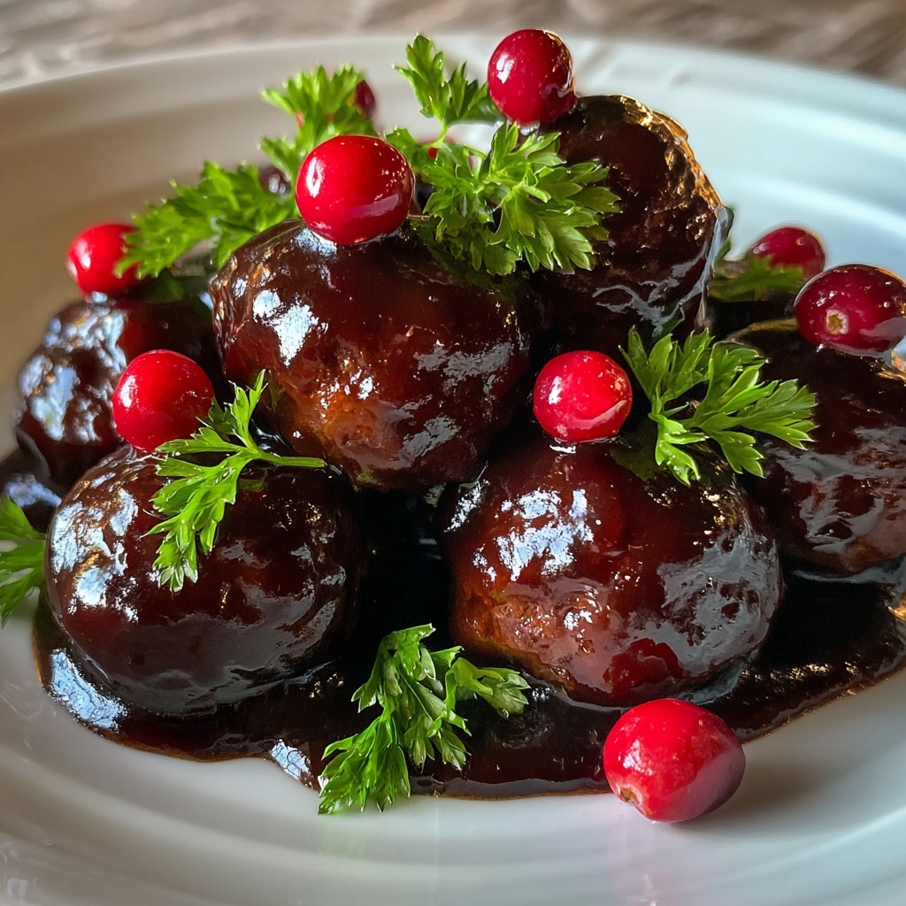 Cranberry BBQ Mini Meatball Skewers Recipe - Recipe Image