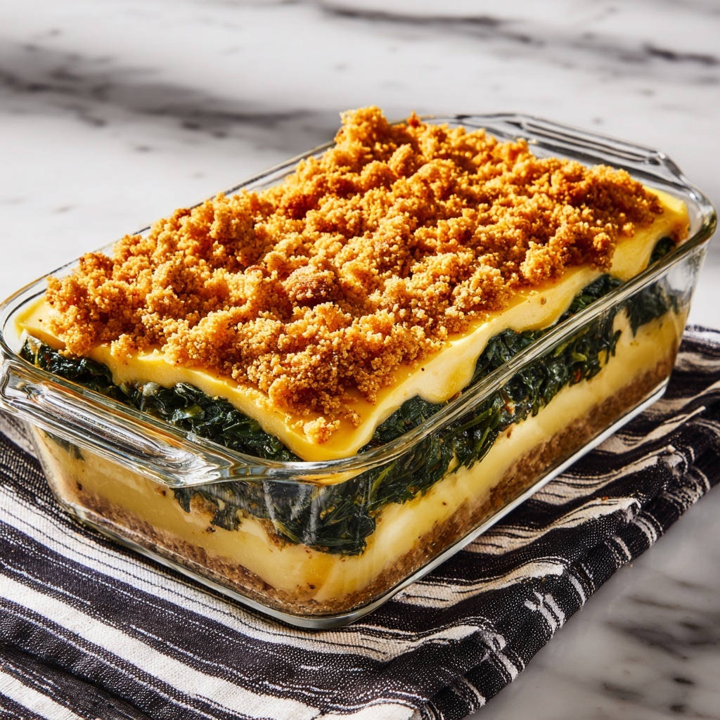Crunchy Spinach Casserole Recipe - Recipe Image