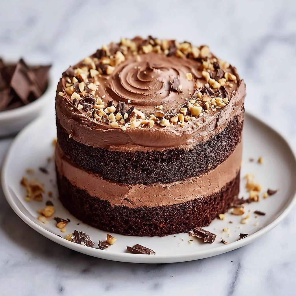 Chocolate Hazelnut Cake with Nutella Frosting Recipe - Recipe Image