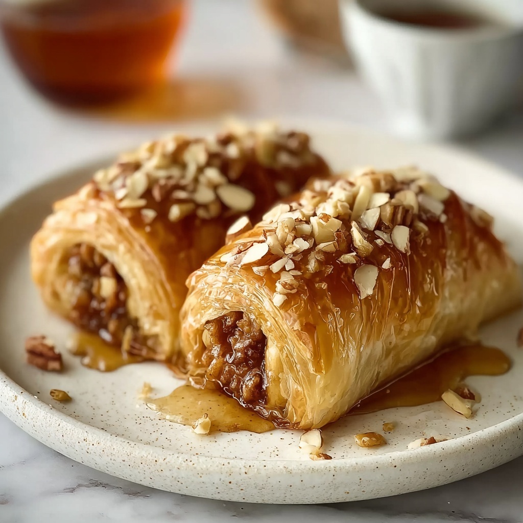 Honey Almond Baklava Rolls Recipe - Recipe Image