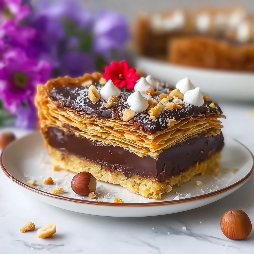 Choc Hazelnut Baklava Tart Recipe - Recipe Image