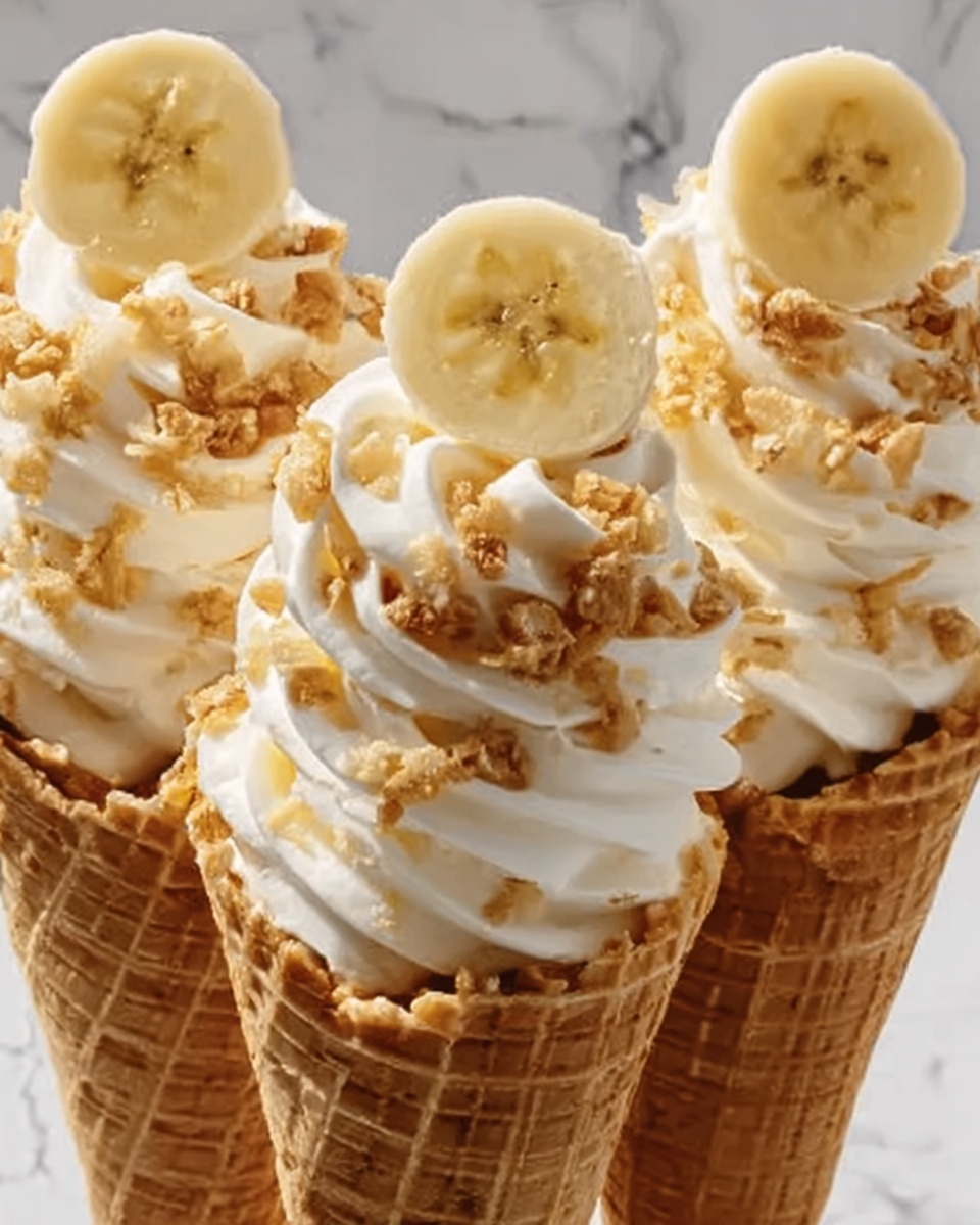 Banana Pudding Cheesecake Cones Recipe - Recipe Image