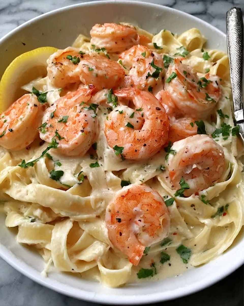 Salmon and Shrimp Alfredo Recipe - Recipe Image