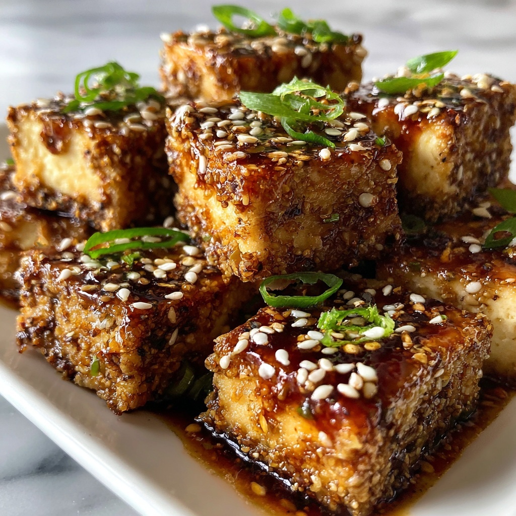Crispy Honey Garlic Tofu Recipe - Recipe Image