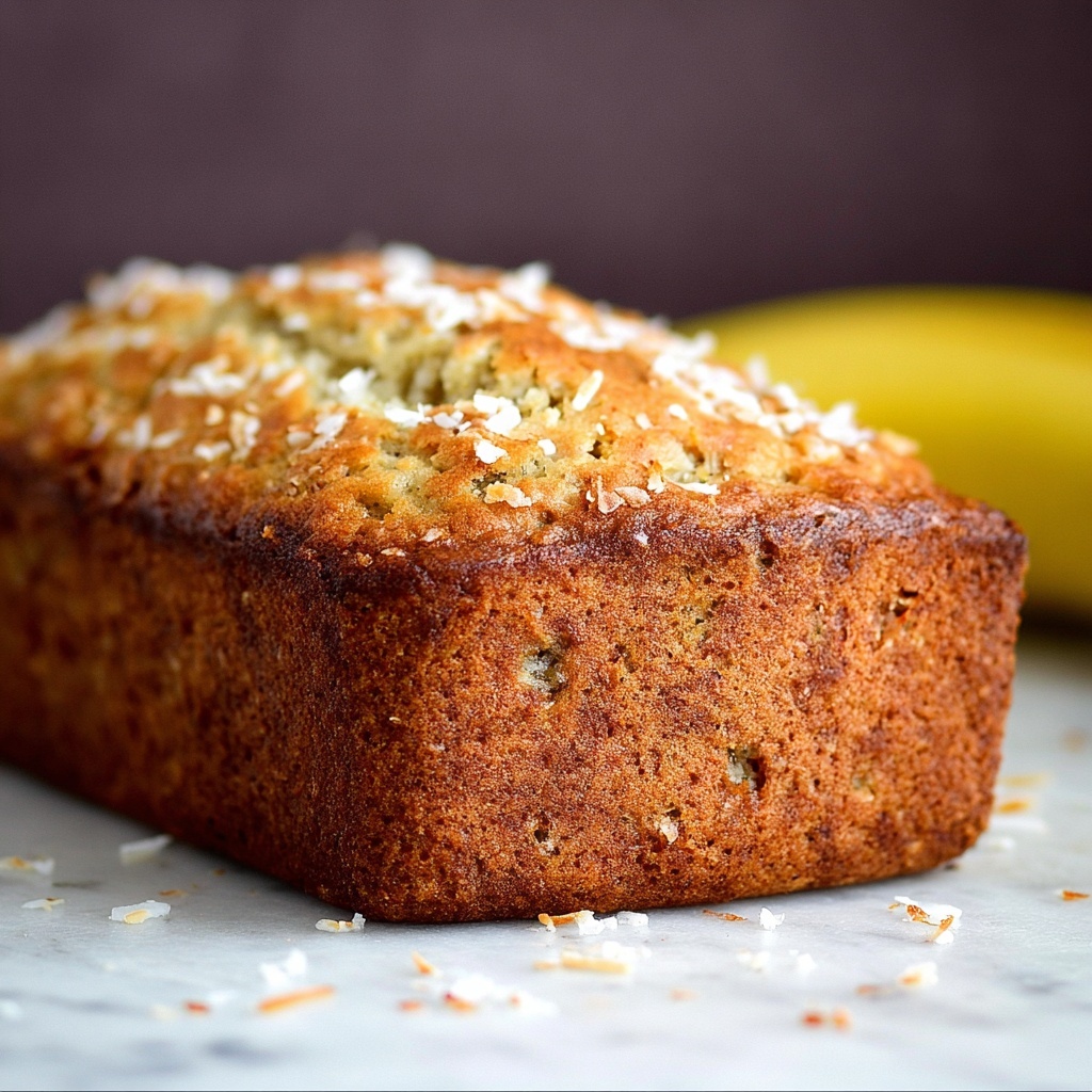 Coconut Banana Bread Recipe - Recipe Image