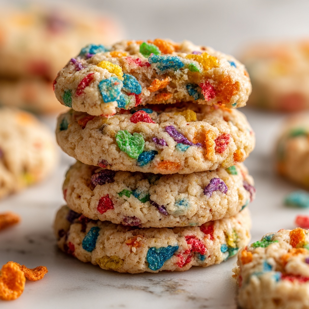 Fruity Pebbles Cake Mix Cookies Recipe - Recipe Image