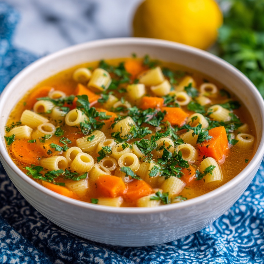 Lentil and Bulgur Soup with Lemon and Parsley Recipe - Recipe Image