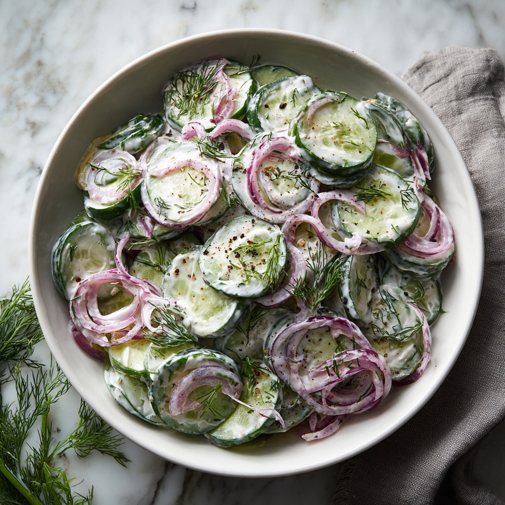 Creamy Cucumber Salad Recipe - Recipe Image