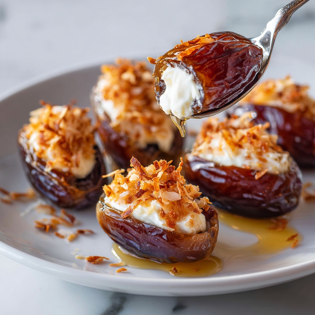 Mascarpone Stuffed Dates with Maple Drizzle Recipe - Recipe Image