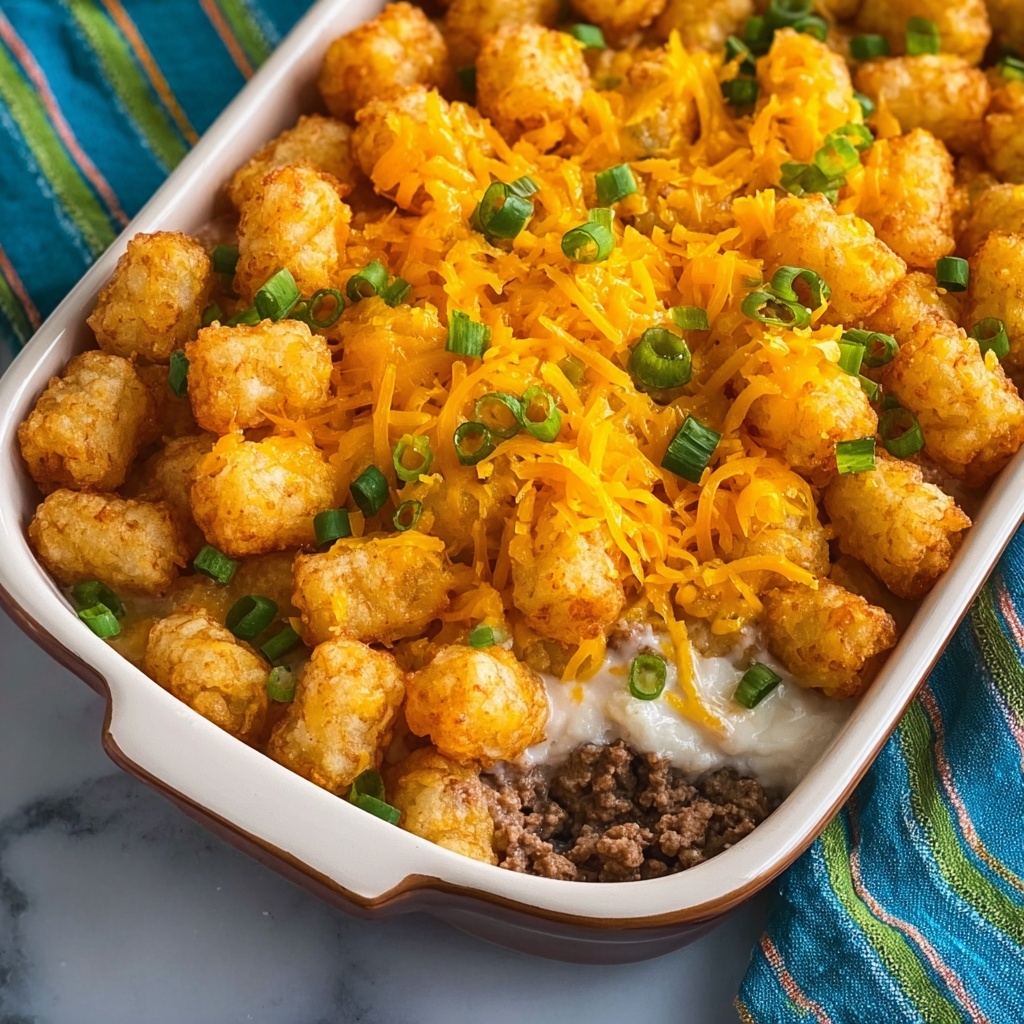 Cowboy Tater Tot Casserole Recipe - Recipe Image