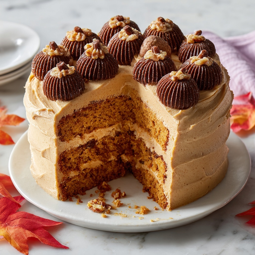 Vegan Pumpkin Cake with Pumpkin Cream Cheese Frosting Recipe - Recipe Image