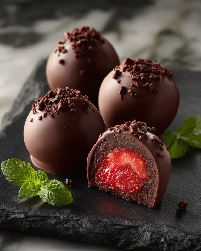 Strawberry Dark Chocolate Truffles Recipe