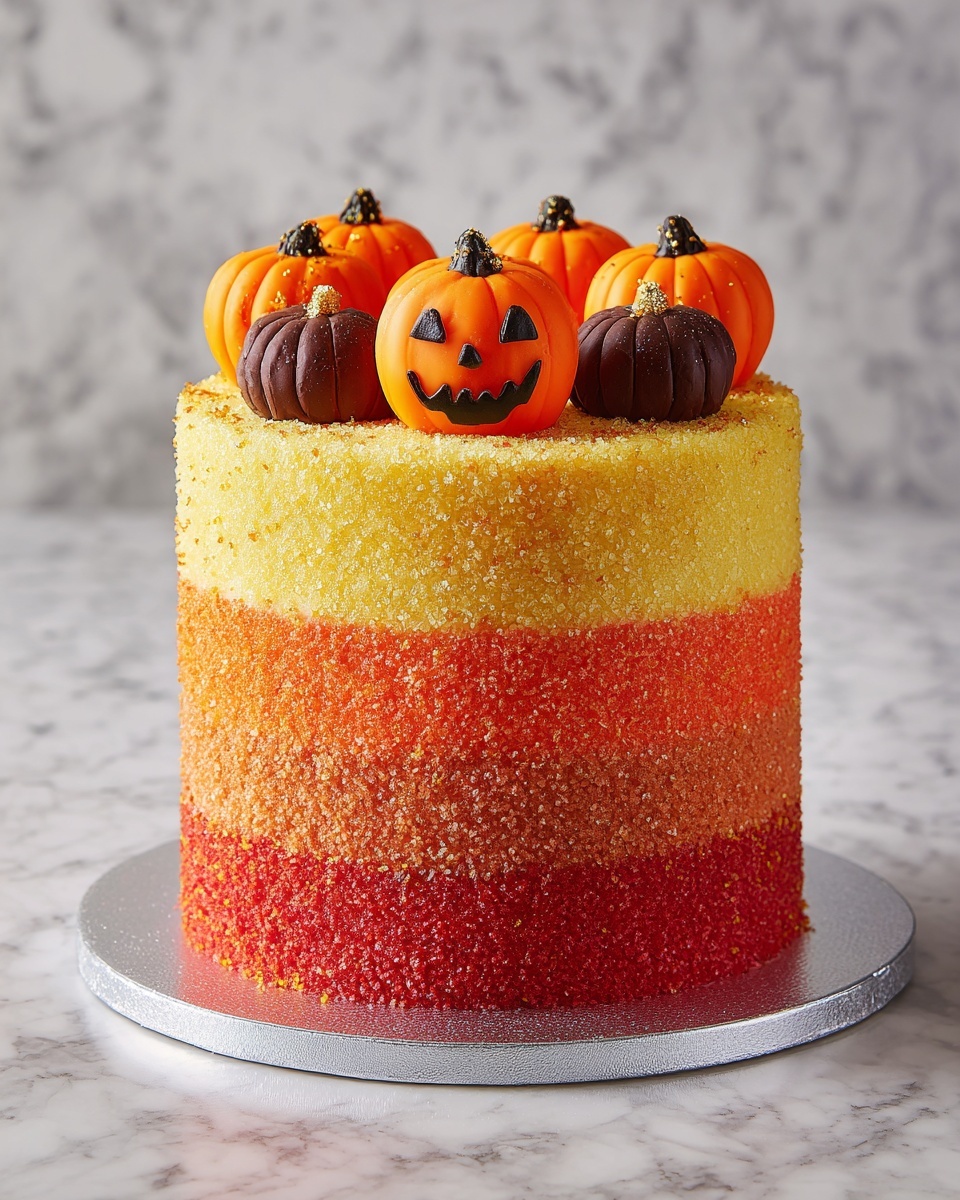 Stenciled Halloween Sprinkle Cake Recipe - Recipe Image