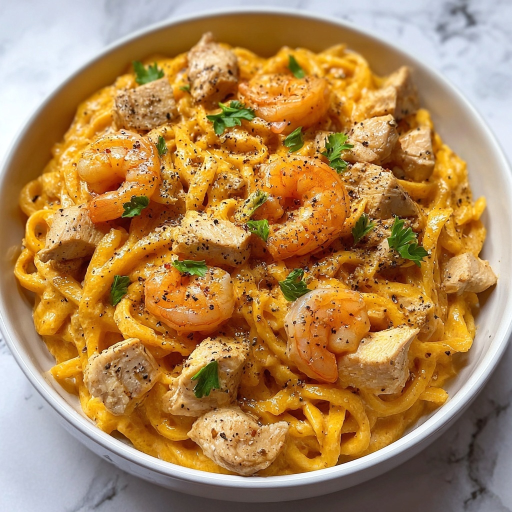 Cajun Chicken and Shrimp Pasta Recipe - Recipe Image