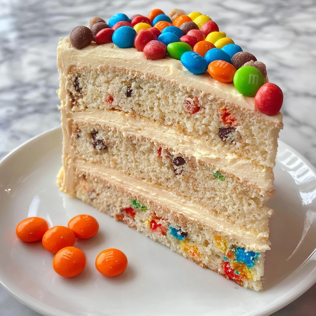 M&M’S Peanut Butter Cake with Peanut Butter Frosting Recipe - Recipe Image