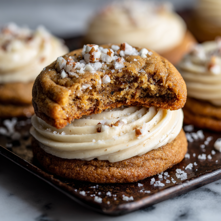 Healthy Soft Pumpkin Cookies with Salted Maple Frosting Recipe