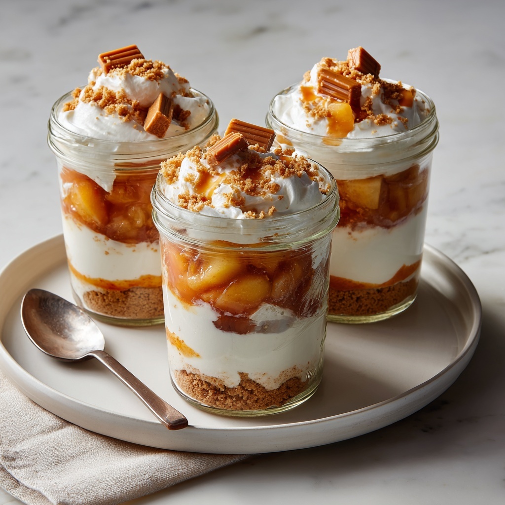 No-Bake Apple Cheesecake Jars Recipe - Recipe Image