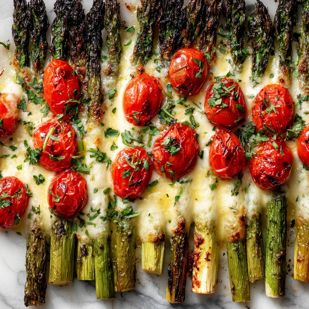 Parmesan Roasted Asparagus with Tomatoes & Balsamic Recipe - Recipe Image