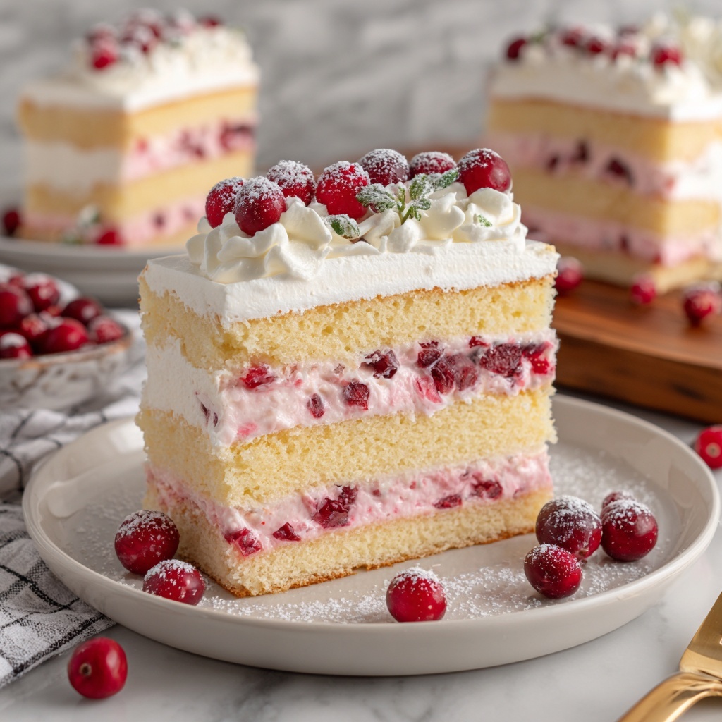 Christmas Cranberry Poke Cake Recipe - Recipe Image