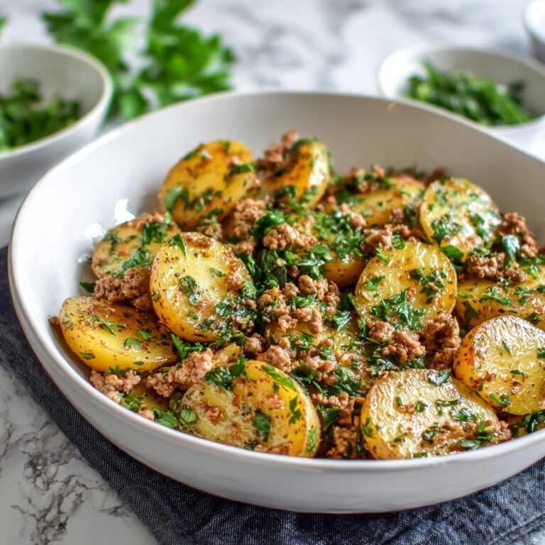 Ground Beef and Potato Casserole with Cheddar Cheese Recipe