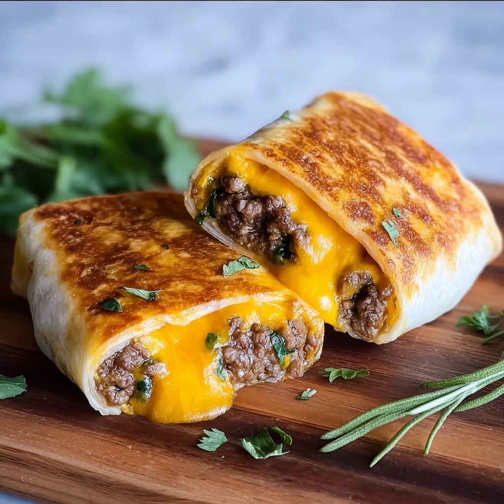 Easy Garlic Butter Beef Cheeseburger Rollups Recipe - Recipe Image