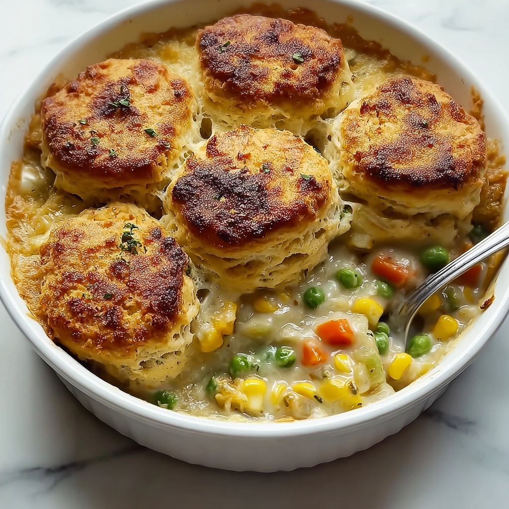 Cornbread Casserole with Chicken and Vegetables Recipe - Recipe Image